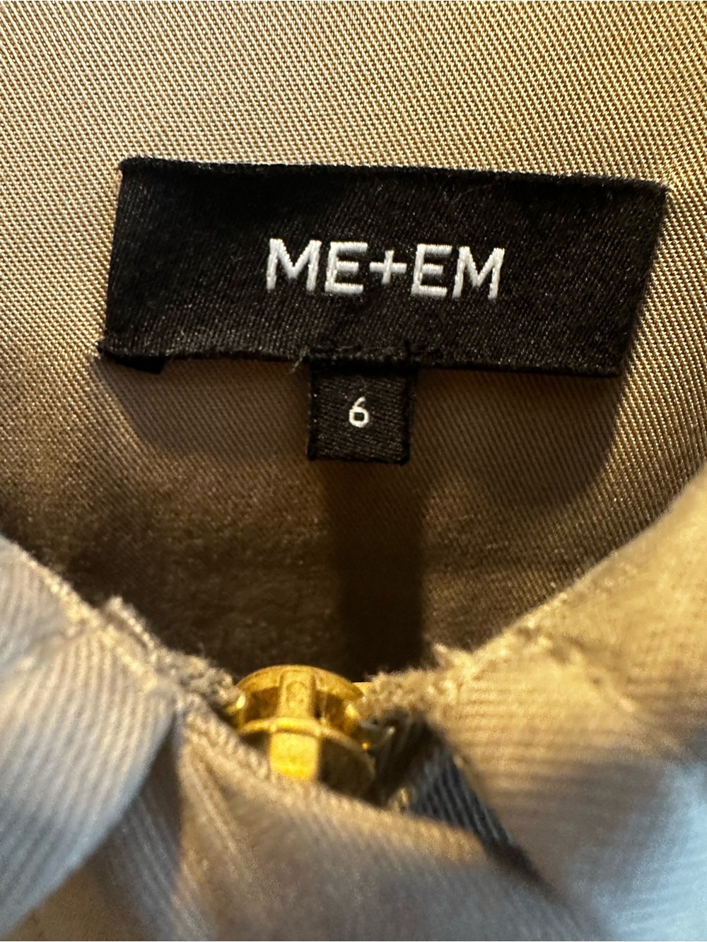 ME+EM Taupe Utility Tie-Waist Jumpsuit with Zip Pockets - Picture 12 of 14